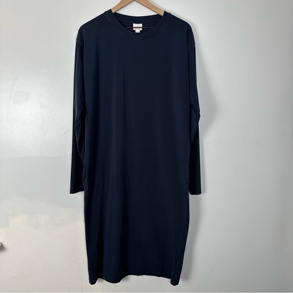 BOOB Design Nursing Long Sleeve Midi LoungeDress Size S/M Navy Blue - Picture 1 of 9